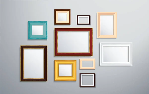 Isolated Picture Frame Wall Vector Illustration Eps10 — Stock Vector