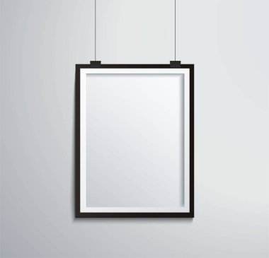 izole resim çerçeve duvar vektör illüstrasyon Eps10