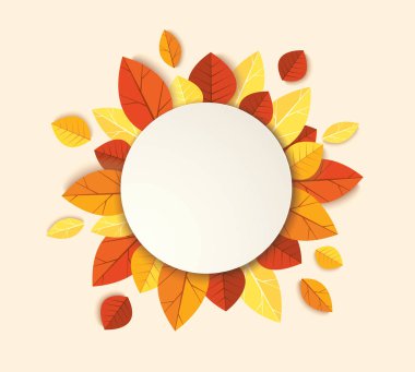 Sonbahar yaprakşablonu arka plan vektör illüstrasyon Eps10