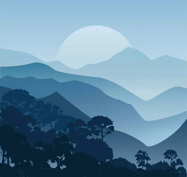 Paisaje Montaña Fondo Vector Ilustración Eps10 — Vector de stock