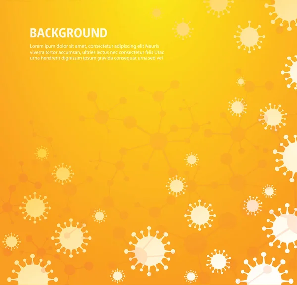 Vetenskap Bakgrund Coronavirus Bakgrund Covid Vektor Illustration Eps10 — Stock vektor