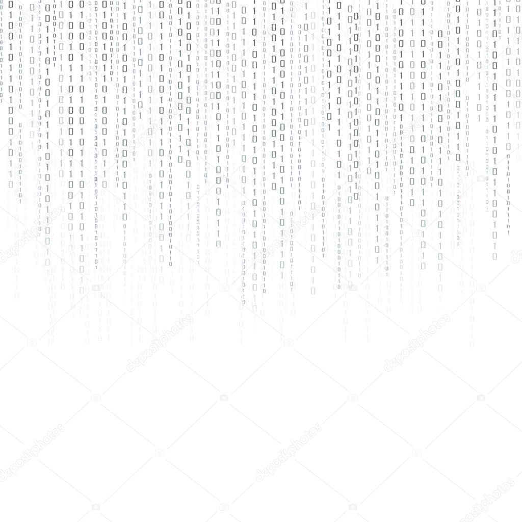 Abstract Technology Background. binary data and streaming binary code background. vector illustration EPS10