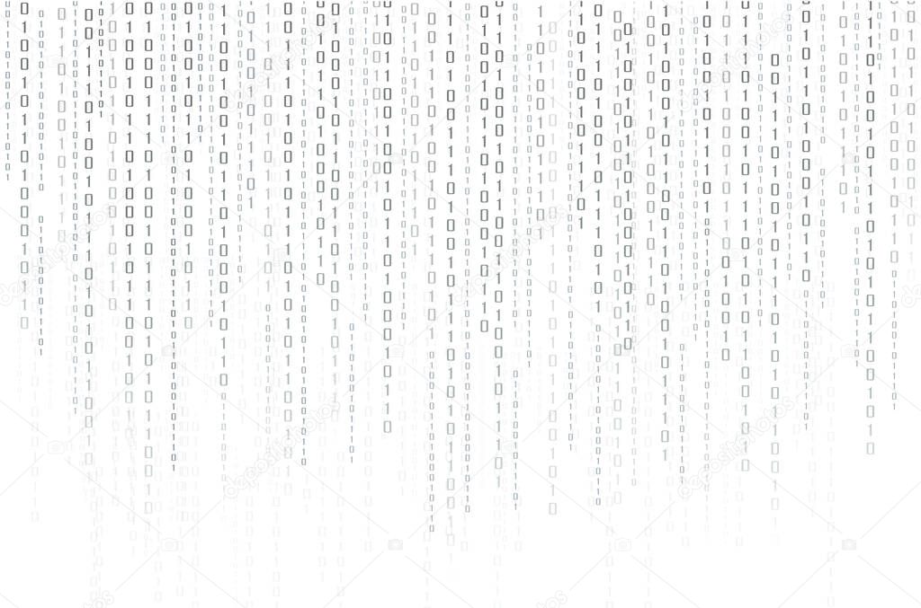 Abstract Technology Background. binary data and streaming binary code background. vector illustration EPS10