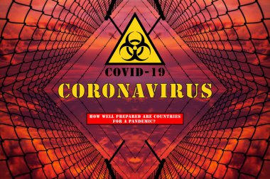 Coronavirus alert concept with a biohazard sign and a question 