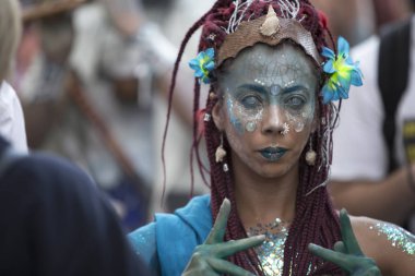 26 May 2019 - Beautiful cosplay girl performing in the street during 