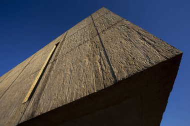 10 Ekim 2019, Coa müzesinin dış perspektifi, mimarlar Tiago Pimentel ve Camilo Rebelo, Vila Nova de Foz Coa, Portekiz. 