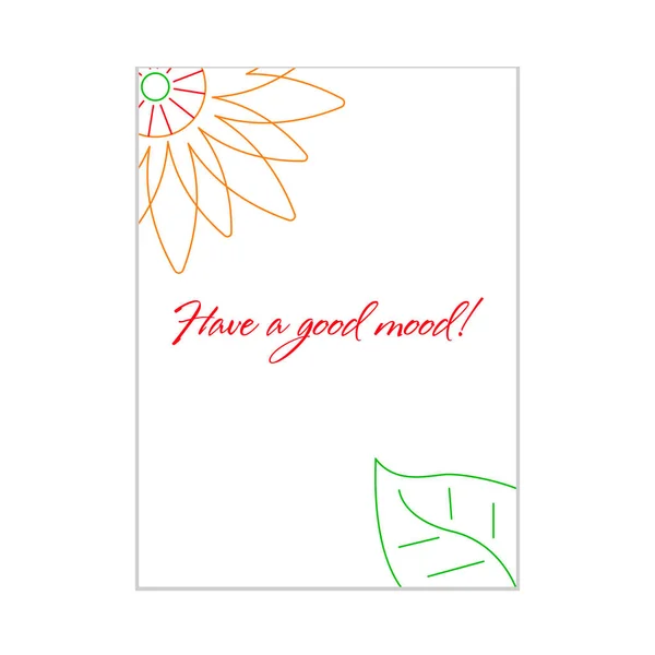 Dileklerle dolu tebrik kartı. Dikey. Beyazda izole edilmiş.