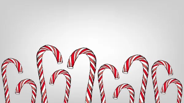 Christmas candy cane vector illustration template — Stock Vector