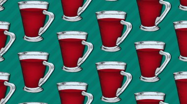 Grog vektör çizim desen kroki stili