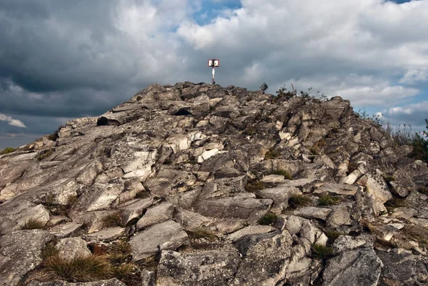 Blockfield Çek Cumhuriyeti Luzicke hory dağlarında KLIC hill