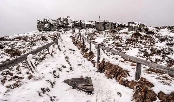 Keprnik hill im Winter jeseniky mountains in der Tschechischen Republik — Stockfoto