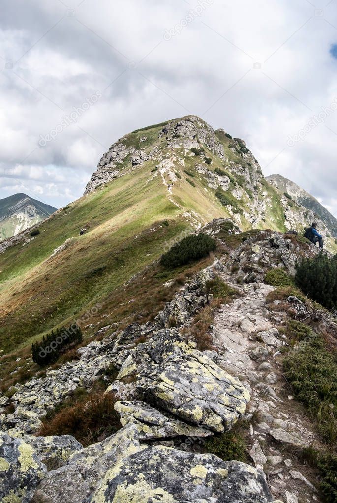 Otrhance mountain ridge in Western Tatras mountains in Slovakia