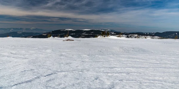 Blick Vom Hügel Bridlicna Hora Winter Jeseniky Gebirge Der Slowakei — Stockfoto