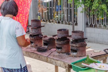 Filipinler tarzı pirinç keki Bibingka 