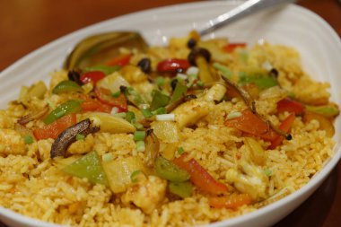  Java deniz ürünleri kızarmış pilav