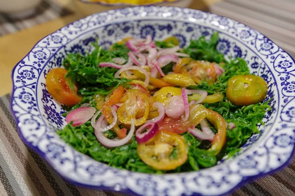 新鲜沙拉在巴斯科, 巴塔内斯 — 图库照片