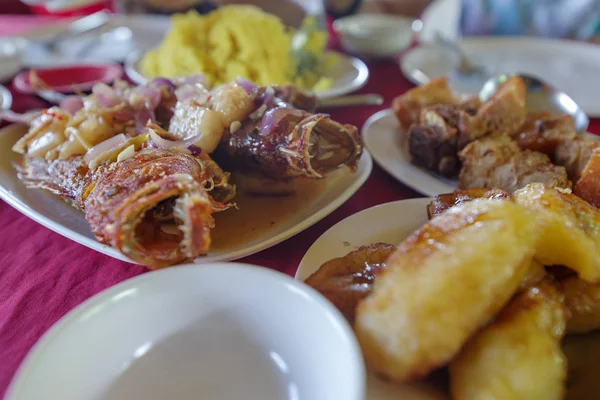 Restoranda Ivana, Batanes öğle yemeği set menü — Stok fotoğraf