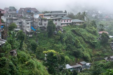 Aralık 31,2017 yağmurlu Banaue peyzaj 