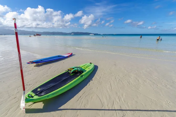 November a fehér Beach, Boracay 19,2017 kajak — Stock Fotó