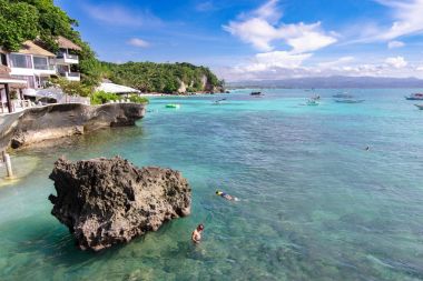 Kasım 18,2017 turist Batı Cove Boracay içinde şnorkel