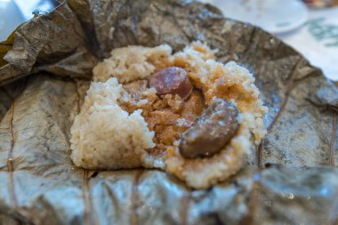 Hong Kong stili Lotus yaprak Steamed rice, Manila