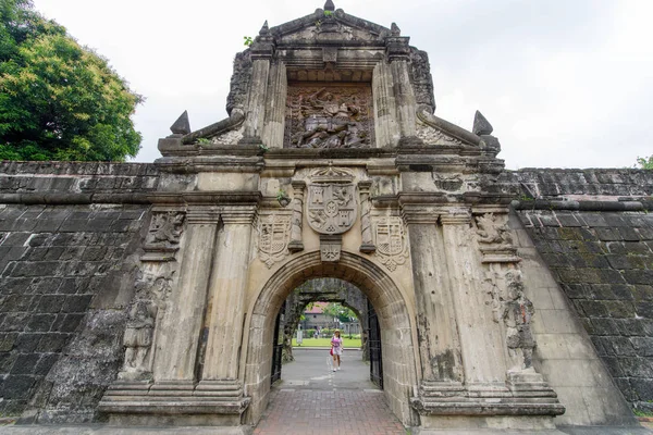 Jan 21,2018 ön kısmında Fort Santiago kapısı, Intramuros, Manila — Stok fotoğraf
