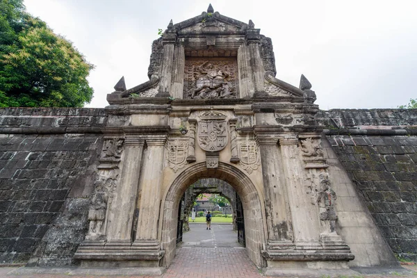 Jan 21,2018 ön kısmında Fort Santiago kapısı, Intramuros, Manila — Stok fotoğraf