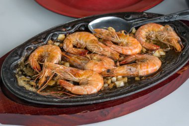 Filipinler tereyağı sarımsak karides cızırtılı Gambas ünlü gıda
