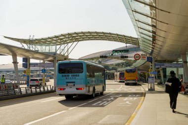 Otobüs kalkış alanı Incheon Havalimanı, Incheon şehir varmak 18,2018 mar