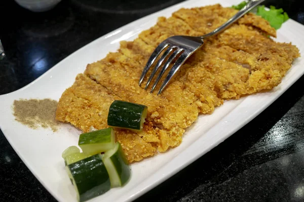 Chuleta de cerdo frita estilo taiwanés — Foto de Stock