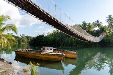 asma köprü loboc River, Bohol Adası