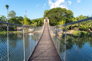 asma köprü loboc River, Bohol Adası