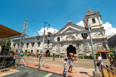 Bir Cebu city, Filipinler Nisan 25,2018 - insanlar Tanrı'nın Askerleri'ni Nino kilise izle