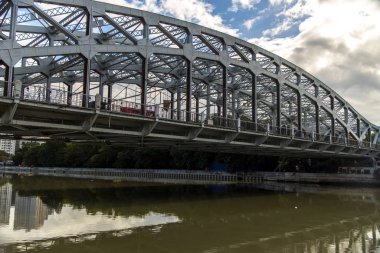 Manila şehir merkezi Pasig Nehri, Manila, Filipinler, 31 Aralık 2019