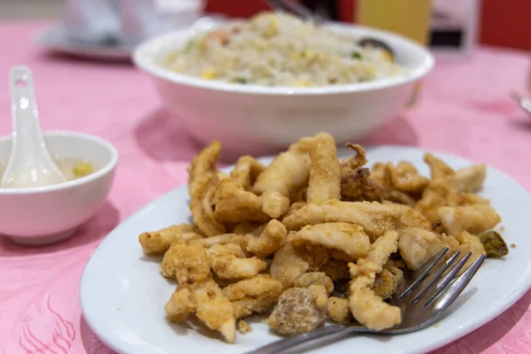 Chinese dish - Fried squid and pepper