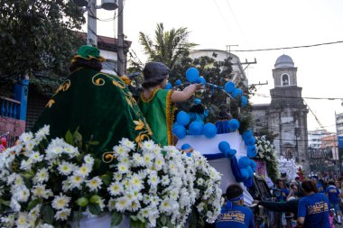 Viva sto nino manila festivaline katılan insanlar, Manila, Filipinler, 18 Ocak 2020