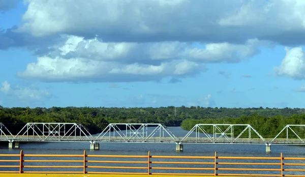 Metal bridge on stilts — Stock Photo, Image