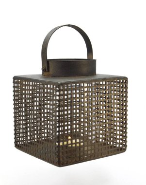 Bir tablo üzerinde dinlenmek için küçük gri fener