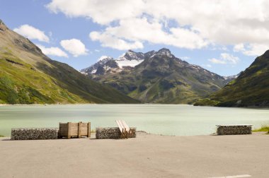 Silvretta massif onun Gölü ile