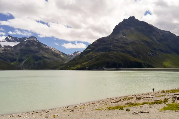 Silvretta massif onun Gölü ile 