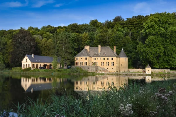 A Chateau egy tó — Stock Fotó