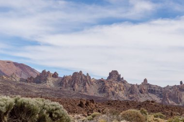 Teide Park ada Tenerife İspanya bir hill görünümünü