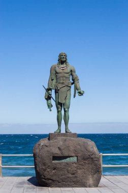 Eski bir kanarya Candelaria,Spain,Europe-29/04/2018.Statue ben