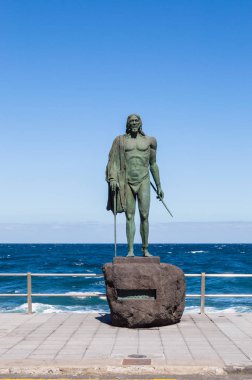 Eski bir kanarya Candelaria,Spain,Europe-29/04/2018.Statue ben