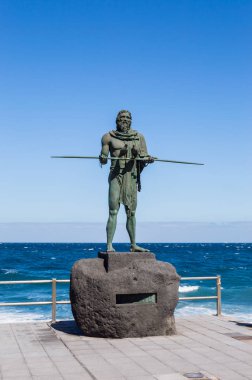 Eski bir kanarya Candelaria,Spain,Europe-29/04/2018.Statue ben