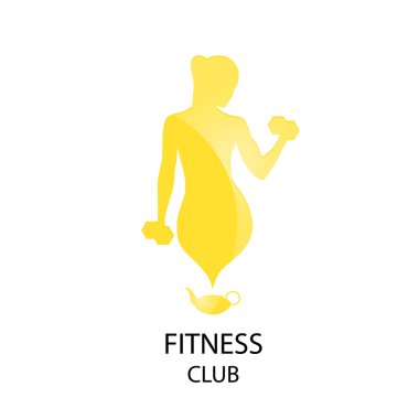 Sarı fitness club simgesi