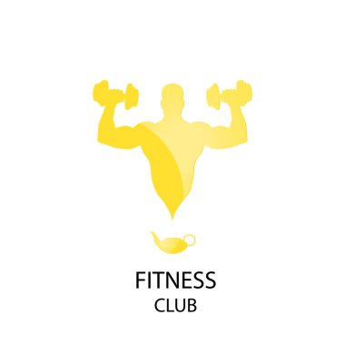 Sarı fitness club simgesi
