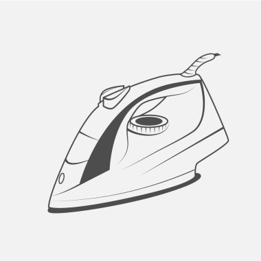 Elektrikli demir vektör simgesi