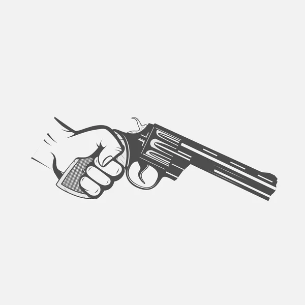 Hand med pistol — Stock vektor