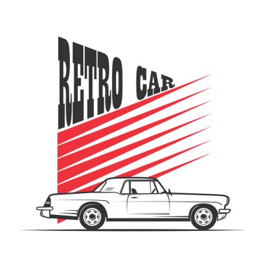 Retro vintage tarzı arabaya